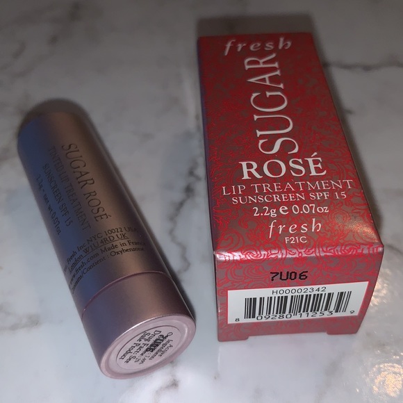 NIB FRESH Sugar RosΓ© Tinted Lip Balm Lip Treatment Mini - Picture 4 of 10